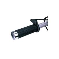 Rankenos OXFORD vairo skersmuo 25mm spalva: chromas/juoda, HotGrips ESSENTIAL CRUISER