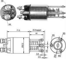 solenoidinis jungiklis, starteris 940113050460