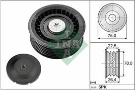 kreipiantysis skriemulys, V formos rumbuotas diržas INA 532 0344 10