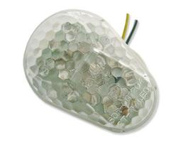 Posūkis VIC-9610 Priekis Dešinė, lED posūkio žibintas, kompl. 2 posūkių žibintai skaidrus stiklas) Tinka: KAWASAKI