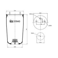 Pneumatinės pakabos kamera FE20940