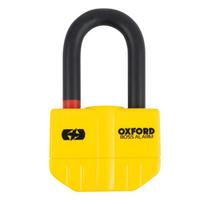 Stabdžių disko užraktas Boss OXFORD spalva geltona 168mm x 99mm pirštas 14mm signalizacija 100dB