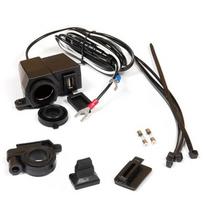Elektros įranga Gniazdo zapalniczki DC 12-24V; DC 5V/2.1A (Motociklų; papildomas USB įėjimas)