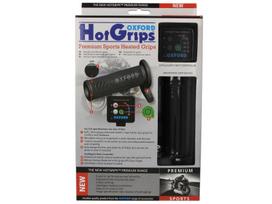 Rankenos OXFORD vairo skersmuo 22mm ilgis 123mm Kelioninė spalva: juoda, HotGrips PREMIUM SPORTS ((su termostatu))