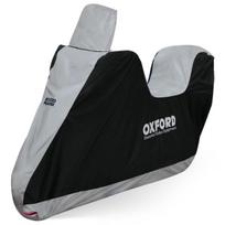 Motociklo užvalkalas OXFORD AQUATEX HIGHSCREEN TOPBOX SCOOTER COVER spalva juoda/pilka - su vieta bagažinei