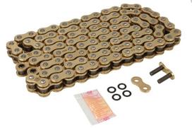 Grandinė 520 ZVMX hiper sustiprinta, grandinės grandžių skaičius 100 aukso spalvos, sujungimo būdas kniedės