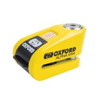Stabdžių disko užraktas su signalizacija XA14 OXFORD spalva geltona 67mm x 35mm x 60mm pirštas 14mm