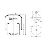Pneumatinės pakabos kamera FE35691