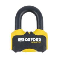Stabdžių disko užraktas NEMESIS OXFORD spalva geltona 122mm x 95mm pirštas 16mm