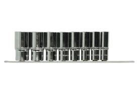 Galvučių komplektas 1/2" (vientisas), 8 vnt., profilis: šešiakampė, galvutės matmuo: 17; 19; 21; 22; 24; 27; 30; 32 mm