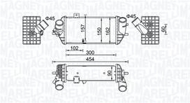 tarpinis suslėgto oro aušintuvas, kompresorius MAGNETI MARELLI 351319205690