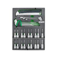 Įrankių vežimėlio įdėklas su įrankiais 31 vnt. GEB3109