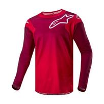 Marškinėliai off road ALPINESTARS MX RACER spalva bordo/raudona