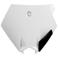 Startinis numeris (plastron), spalva Balta Tinka: KTM SX, XC 85/105 2003-2012