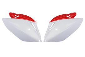 Šoninės apsaugos, spalva Balta/Raudona Tinka: HONDA CRF 250 2006-2008