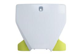Startinis numeris (plastron), spalva Balta Tinka: HUSQVARNA FC, TC, FX 125-450 2019-2022