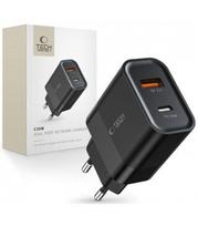 Juodas pakrovėjas PD30W/QC3.0 "Tech-Protect C30W 2-Port"