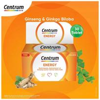 Centrum Energy - Multivitaminų ir multimineralų papildas su ženšeniu ir ginkmedžio ekstraktu, 30 tablečių