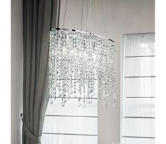 Ideal Lux - Krištolinis pakabinamas sietynas RAIN 5xE14/40W/230V permatoma