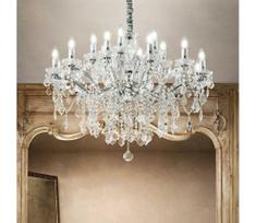 Ideal Lux - Krištolinis sietynas ant grandinės FLORIAN 18xE14/40W/230V diametras 86 cm permatoma