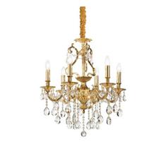 Ideal Lux - Krištolinis sietynas ant grandinės GIOCONDA 6xE14/40W/230V diametras 62 cm auksas