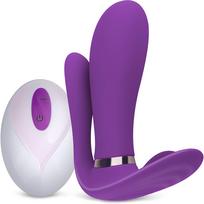 Teazers Triple Pleasure vibratorius su nuotolinio valdymo pulteliu - Violetinė