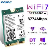 FENVI BE200 WiFi 7 kortelė BE200NGW, skirta Bluetooth 5.4 Tri Band 2.4G/5G/6GHz M.2 belaidžio tinklo adapteris, skirtas kompiuteriui Windows10/11 WiFi6E