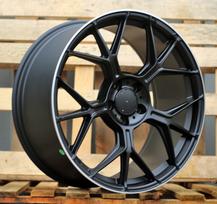 Ratlankis RACINGLINE FBX120 R19x9.5 5x112 ET 43 CB 66.5 (Black Matt Polished Lip) (690 kg)