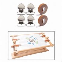 4x Scroll Rod Side Tension Clips Embroidery Accessories Stable Versatile Hand Canvas gray