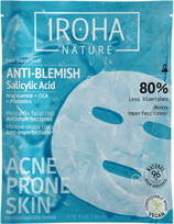 Iroha lakštinė kaukė su salicilo rūgštimi nuo aknės, spuogų, inkštirų Iroha Anti-Blemish 20ml