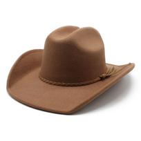 Ethnic Style Coffee Color Western Cowboy Hat Men'S And Women'S Versatile Jazz Hat Top Hat M（56-58cm）