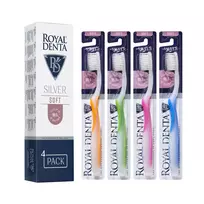 ROYAL DENTA dantų šepetėlių rinkinys SILVER SOFT CLASSIC 4 vnt.