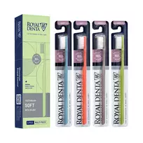ROYAL DENTA dantų šepetėlių rinkinys SILVER SOFT MODERN, 4 vnt