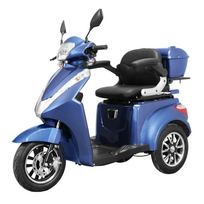 Elektrinis triratis motoroleris eMOTO MS03.2 EEC 1000W 20AH mėlynas