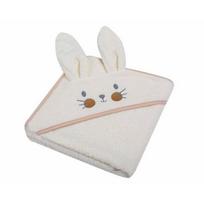 Rankšluostis kūdikiui 3D su gobtuvu RABBIT Ecru