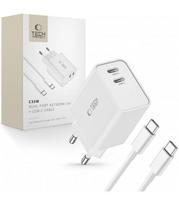 Baltas pakrovėjas PD35W + Type-C - Type-C laidas "Tech-Protect C35W 2-Port"