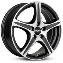 Ratlankis RONAL R16x6.5 4x108 ET 40 CB 76 (Matte Black Front Polished)