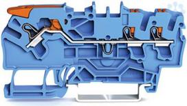 3-kontaktu spaile, 2102-5304, 2.5 (4) mm2, zila, ar sviru un spiedpogu 2102-5304 | 4055143741989