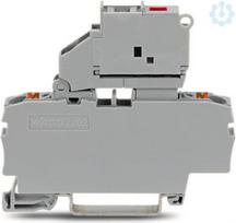 2-kontaktu spaile,  2202-1611/1000-541, 2.5 (4) mm2, pelēka, ar vietu auto droš., LED, ar spiedpogu 2202-1611/1000-541 | 4066966333978