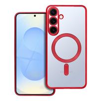 ELECTRO MAG COVER case compatible with MagSafe for SAMSUNG S25 Plus, red