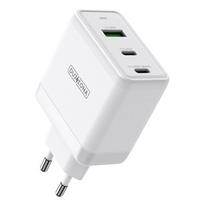 Sieninis įkroviklis 65W 2x USB Type C PD + 1x USB QC Duzzona T1 baltos spalvos