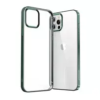 Joyroom New Beautiful Series ultra plonas with electroplated frame iPhone 12 Pro Max dėklas telefonui žalios spalvos (JR-BP796)
