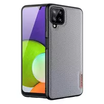 Dux Ducis Fino covered with nylon material Samsung Galaxy A22 4G dėklas telefonui pilkos spalvos