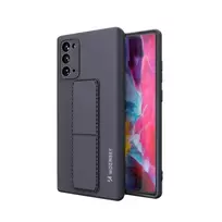 Wozinsky silikoninis su stoveliu Samsung Galaxy Note 20 dėklas telefonui mėlynos spalvos