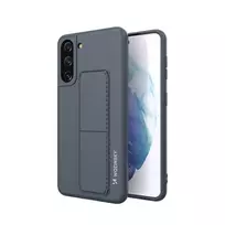 Wozinsky silikoninis su stoveliu Samsung Galaxy S21 Plus 5G dėklas telefonui mėlynos spalvos