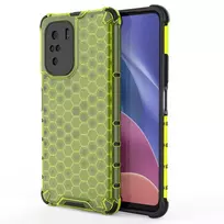 Honeycomb armor with TPU Bumper Xiaomi Redmi K40 Pro+ / K40 Pro / K40 / Poco F3 dėklas telefonui žalios spalvos