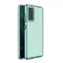 Spring clear TPU gel protective with colorful frame Samsung Galaxy A72 4G žydros spalvos