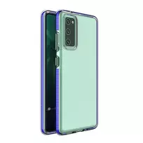 Spring clear TPU gel protective with colorful frame Samsung Galaxy A72 4G mėlynos spalvos