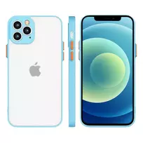 Milky silikoninis flexible translucent Samsung Galaxy A22 4G dėklas telefonui mėlynos spalvos