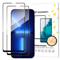 Wozinsky set of 2x super-strong Full Glue full screen apsauginis stiklas with Case Friendly frame iPhone 14 Max / 13 Pro Max juodos spalvos